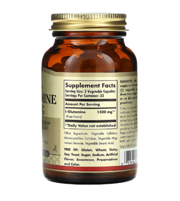 Solgar, L-Glutamine, 500 mg, 100 Vegetable Capsules