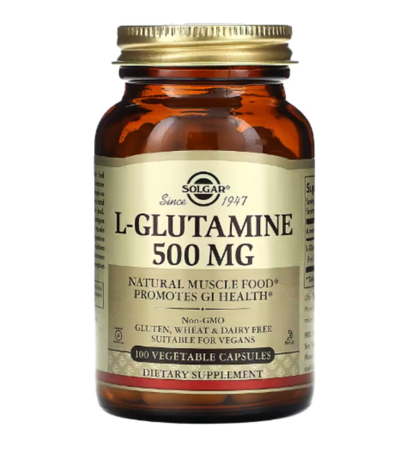Solgar, L-Glutamine, 500 mg, 100 Vegetable Capsules