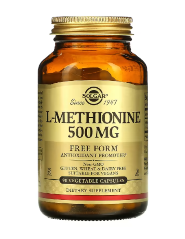 Solgar, L-Methionine, 500 mg, 90 Vegetable Capsules
