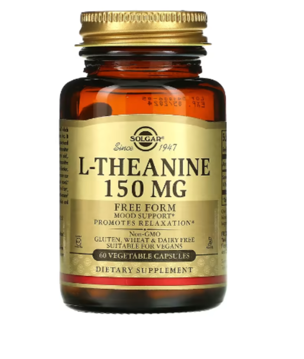 Solgar, L-Theanine, Free Form, 150 mg, 60 Vegetable Capsules