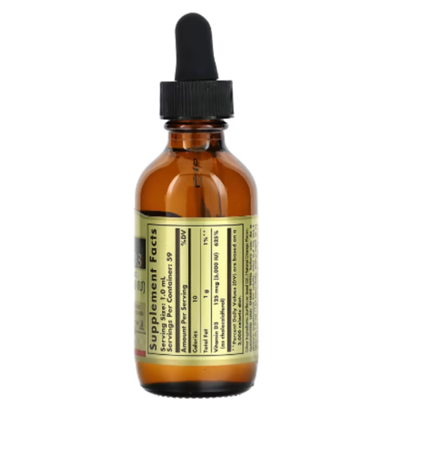 Solgar, Liquid Vitamin D3, Natural Orange , 125 mcg (5,000 IU), 2 fl oz (59 ml)