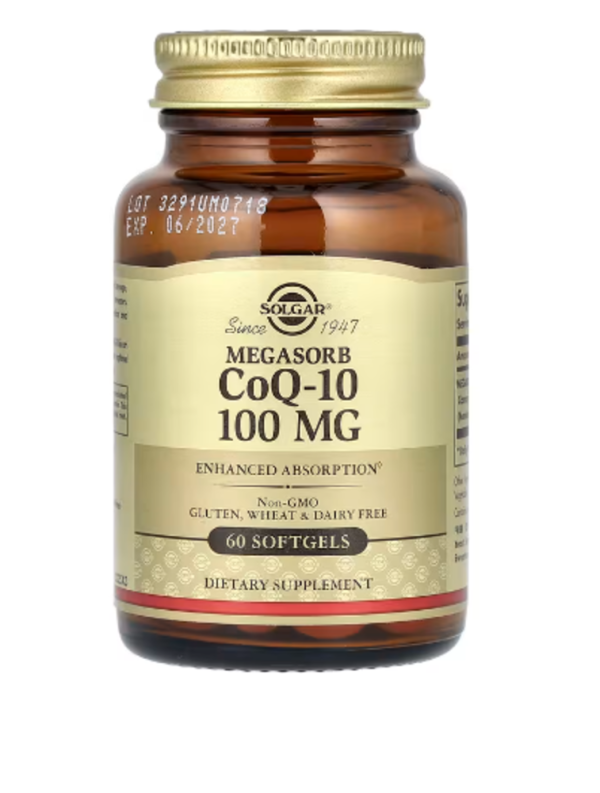 Solgar, Megasorb CoQ-10, 100 mg, 60 Softgels