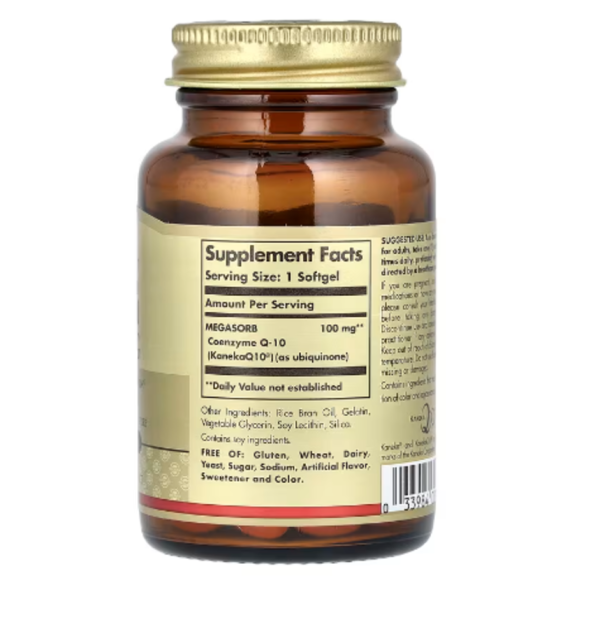Solgar, Megasorb CoQ-10, 100 mg, 60 Softgels