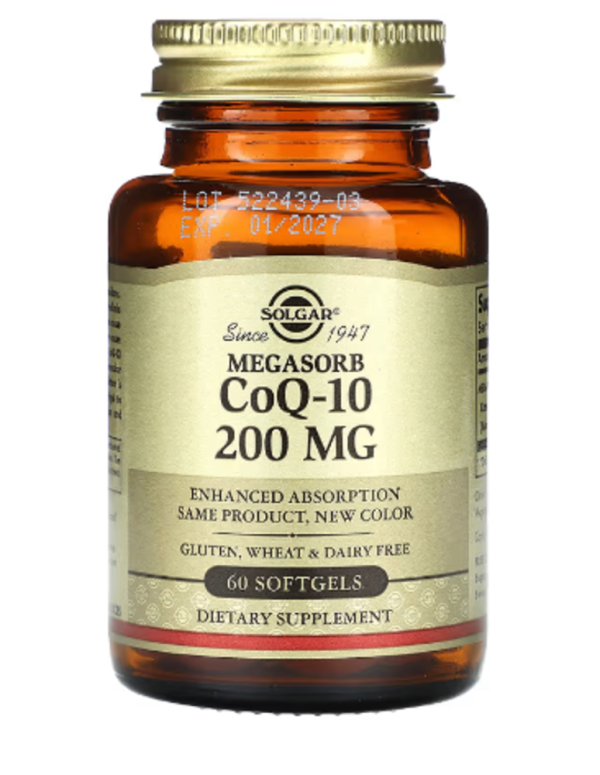 Solgar, Megasorb CoQ-10, 200 mg, 60 Softgels
