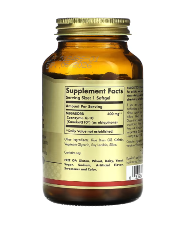 Solgar, Megasorb CoQ-10, 400 mg, 60 Softgels