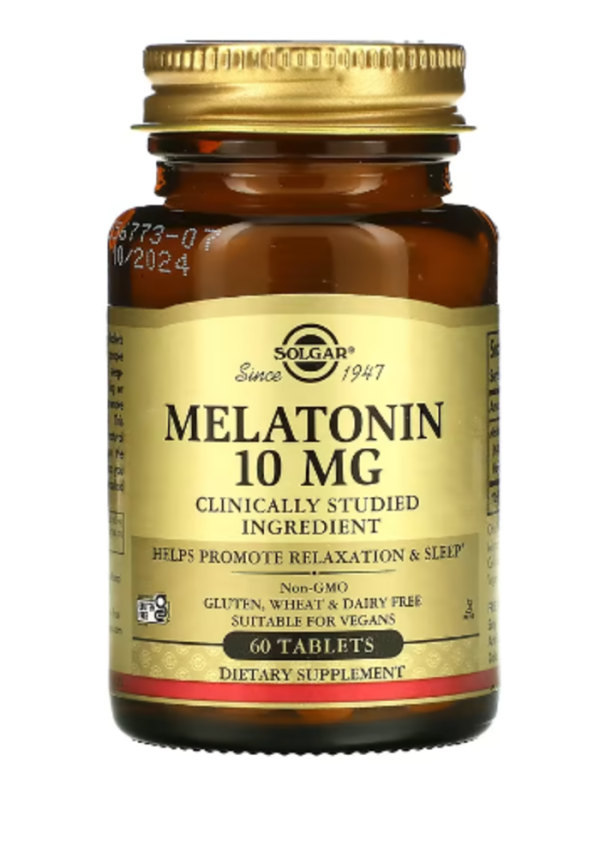 Solgar, Melatonin, 10 mg, 60 Tablets