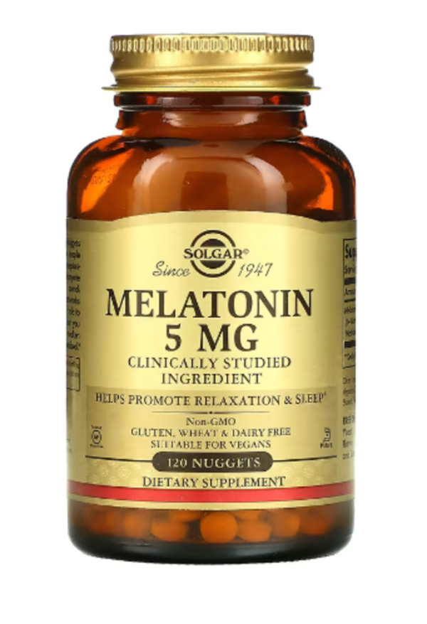 Solgar, Melatonin, 5 mg, 120 Nuggets