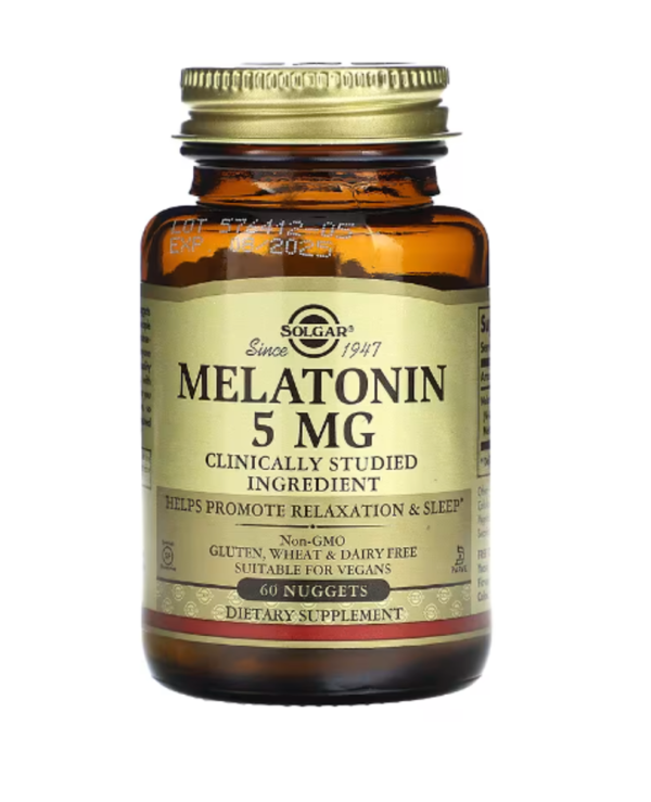 Solgar, Melatonin, 5 mg, 60 Nuggets