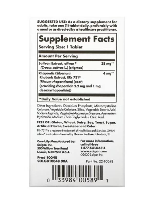 Solgar, Menopause Relief, 30 Mini-Tablets
