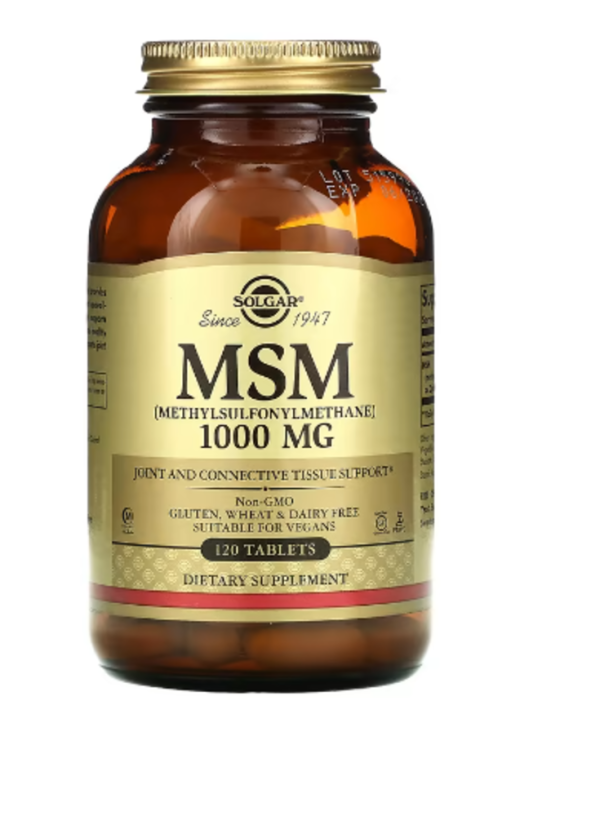 Solgar, MSM (Methylsulfonylmethane), 1,000 mg, 120 Tablets