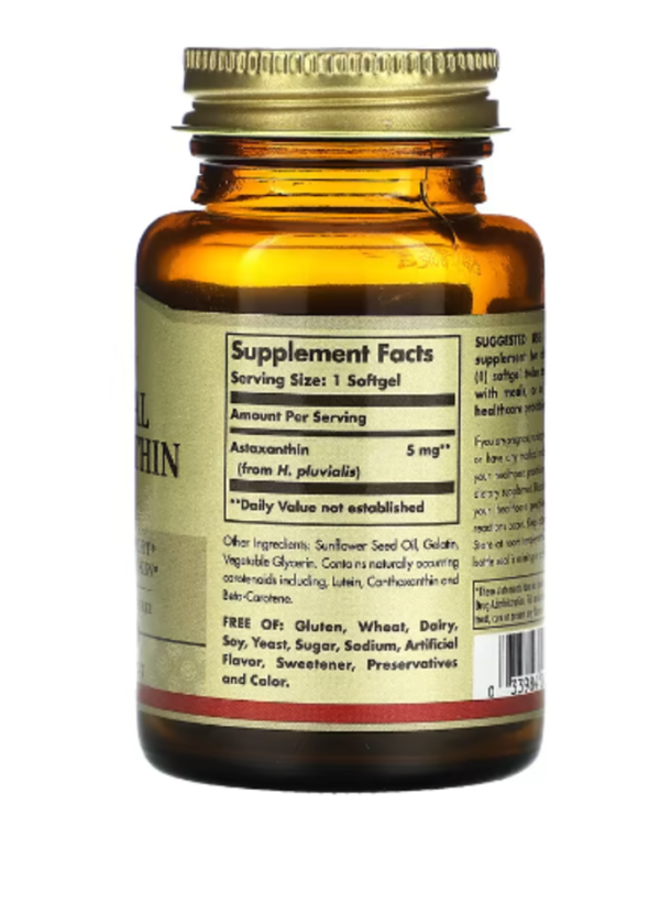 Solgar, Natural Astaxanthin, 5 mg, 60 Softgels