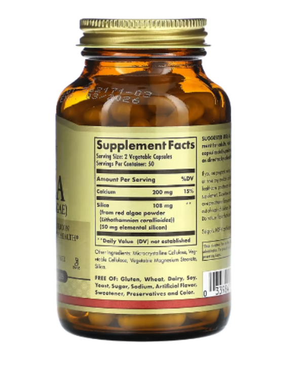 Solgar, Oceanic Silica From Red Algae, 100 Vegetable Capsules