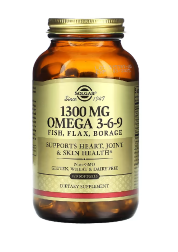 Solgar, Omega 3-6-9, 1,300 mg, 120 Softgels