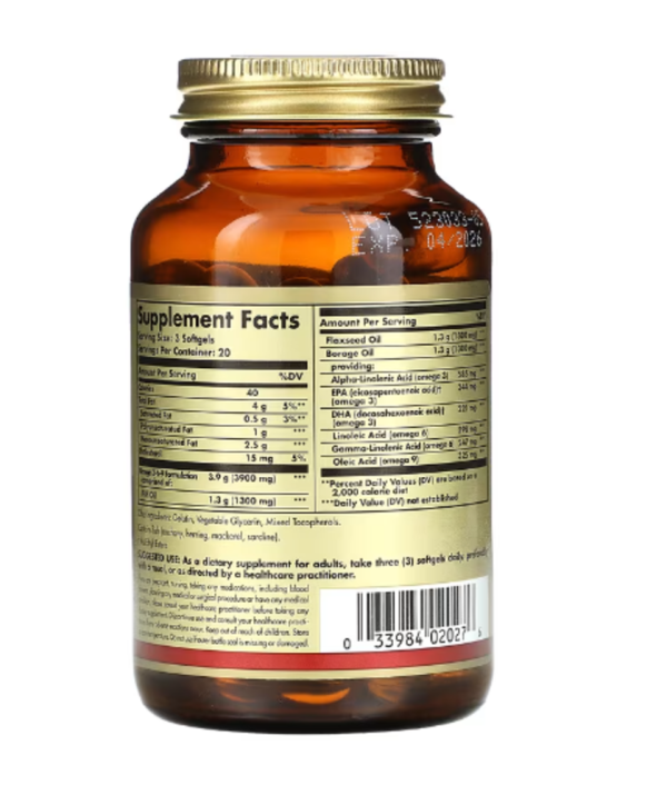 Solgar, Omega 3-6-9, 1,300 mg, 60 Softgels