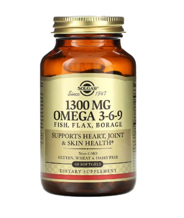 Solgar, Omega 3-6-9, 1,300 mg, 60 Softgels