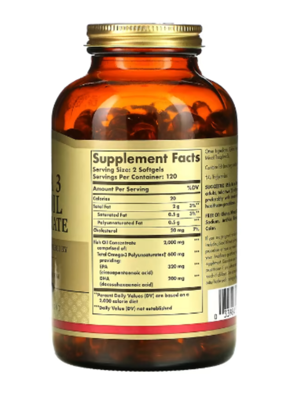 Solgar, Omega 3 Fish Oil Concentrate, 240 Softgels