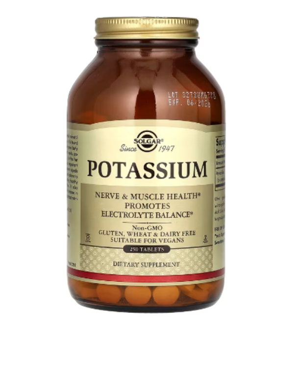 Solgar, Potassium, 250 Tablets