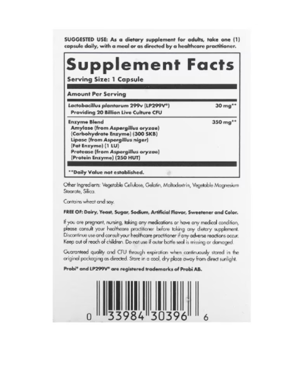 Solgar, Probi Plus Enzyme, Probiotic Enzyme Complex, 20 Billion CFUs, 30 Capsules
