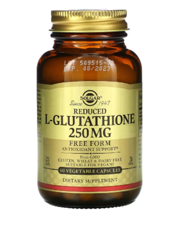 Solgar, Reduced L-Glutathione, 250 mg, 60 Vegetable Capsules