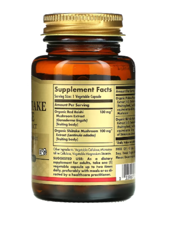 Solgar, Reishi Shiitake Maitake Mushroom Extract, 50 Vegetable Capsules