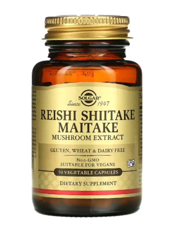 Solgar, Reishi Shiitake Maitake Mushroom Extract, 50 Vegetable Capsules