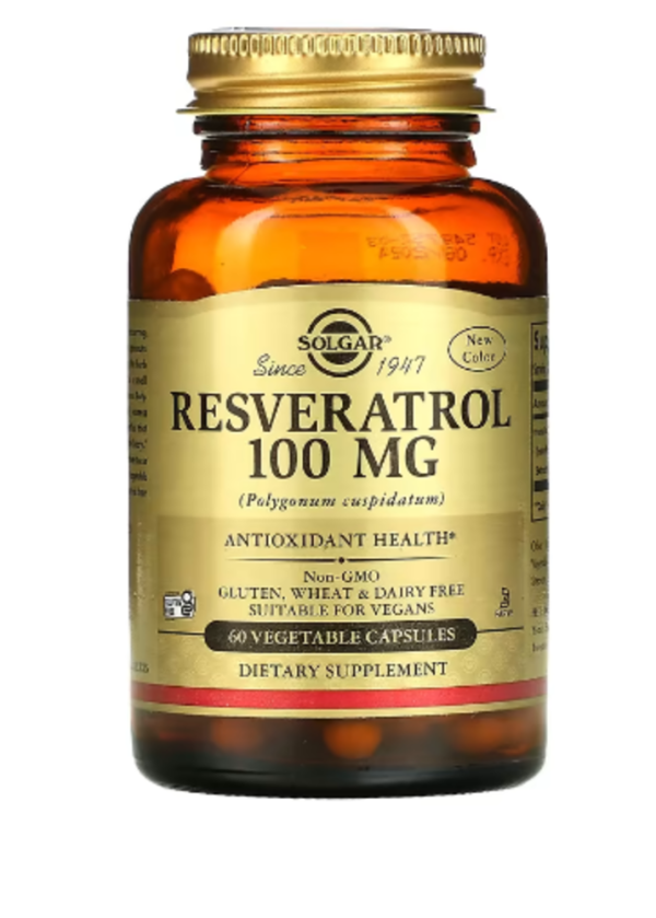 Solgar, Resveratrol, 100 mg, 60 Vegetable Capsules