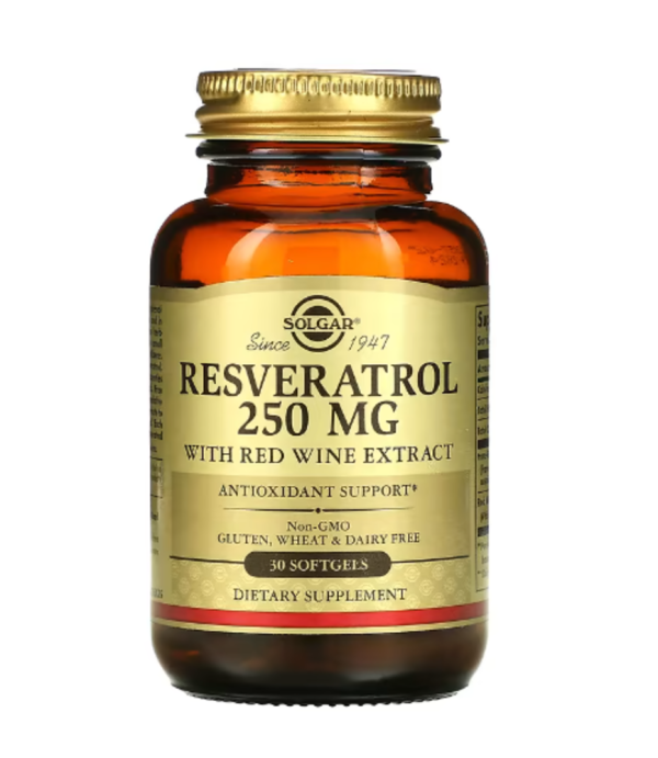 Solgar, Resveratrol, 250 mg, 30 Softgels