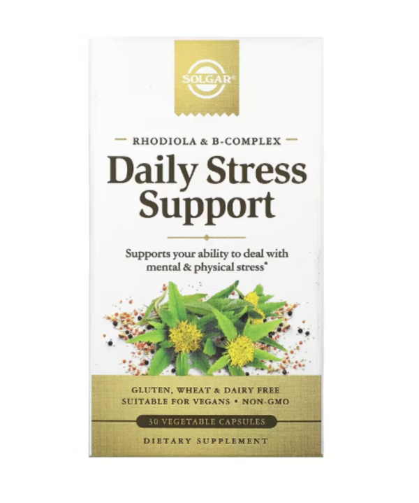Solgar, Rhodiola & B-Complex, Daily Stress Support, 30 Vegetable Capsules
