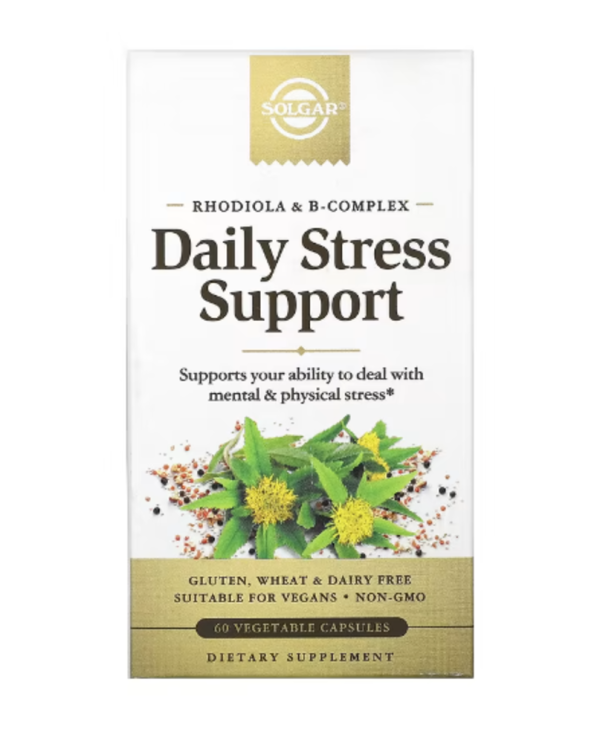 Solgar, Rhodiola & B-Complex, Daily Stress Support, 60 Vegetable Capsules