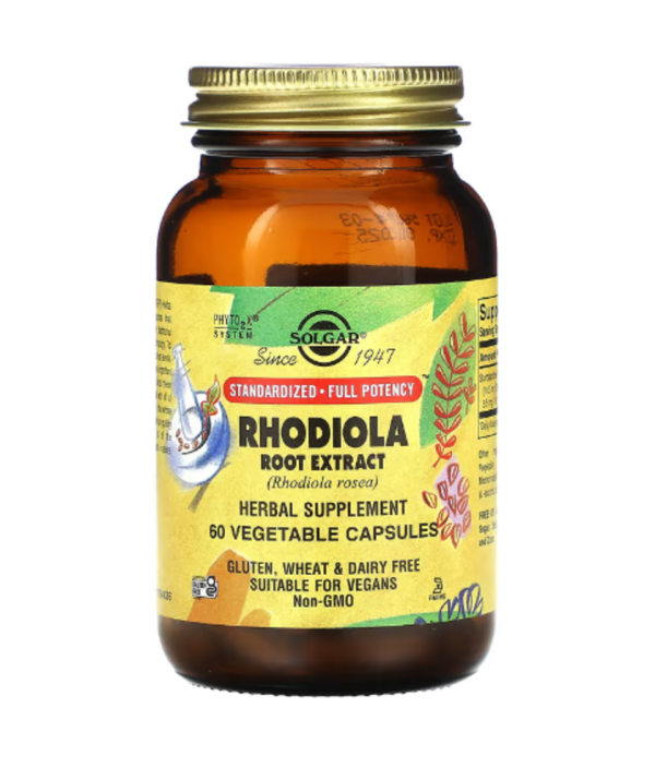 Solgar, Rhodiola Root Extract, 60 Vegetable Capsules