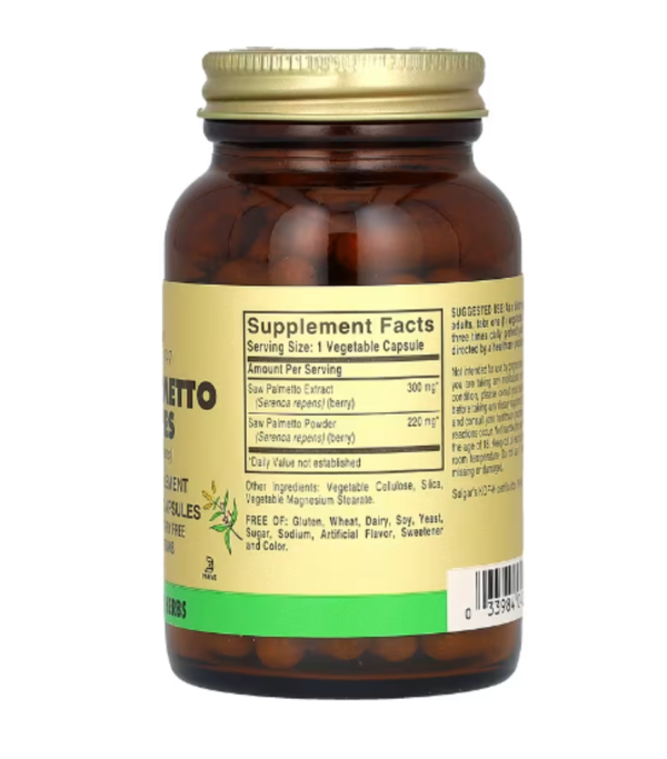 Solgar, Saw Palmetto Berries, 100 Vegetable Capsules