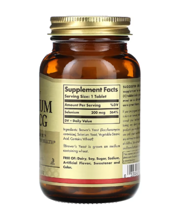Solgar, Selenium, 200 mcg, 100 Tablets