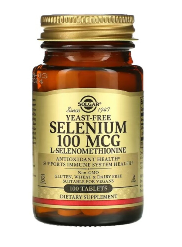 Solgar, Selenium, Yeast-Free, 100 mcg, 100 Tablets