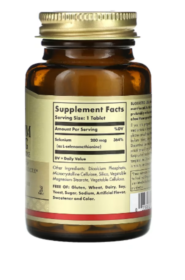 Solgar, Selenium, Yeast-Free, 200 mcg, 100 Tablets