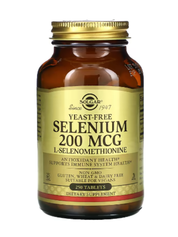 Solgar, Selenium, Yeast-Free, 200 mcg, 250 Tablets