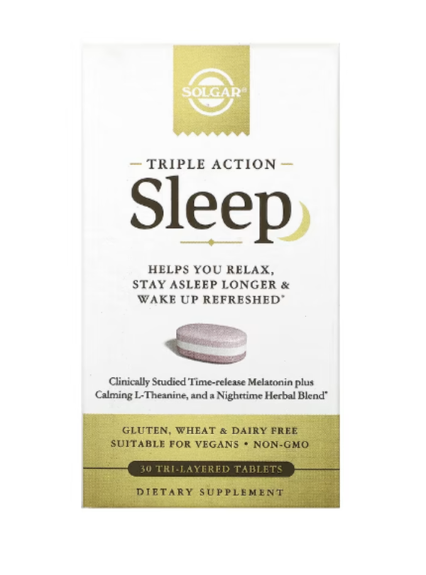 Solgar, Sleep, Triple Action, 30 Tri-Layered Tablets