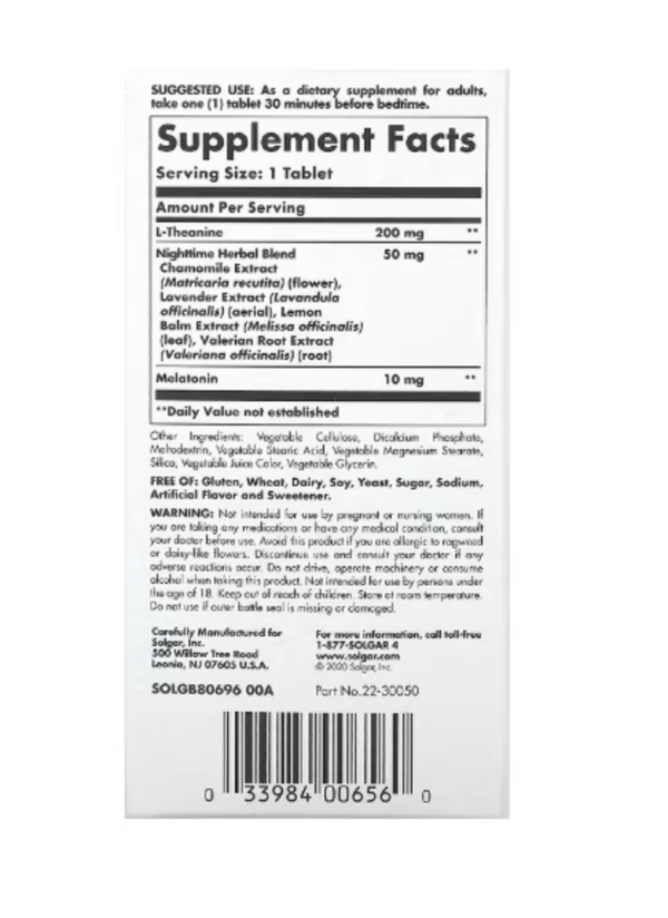 Solgar, Sleep, Triple Action, 60 Tri-Layered Tablets