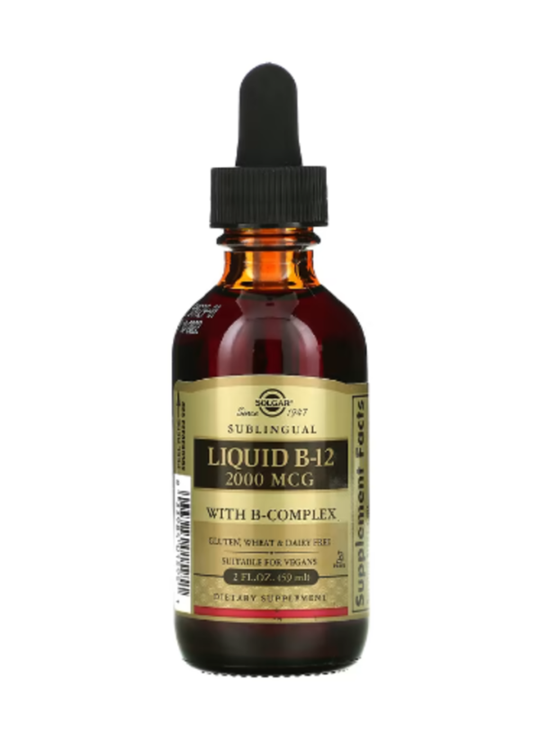 Solgar, Sublingual, Liquid B-12, 2,000 mcg, 2 fl oz (59 ml)