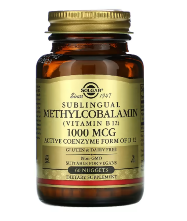Solgar, Sublingual Methylcobalamin (Vitamin B12), 1,000 mcg, 60 Nuggets