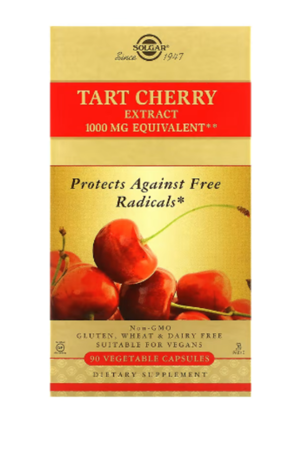 Solgar, Tart Cherry Extract, 1,000 mg, 90 Vegetable Capsules