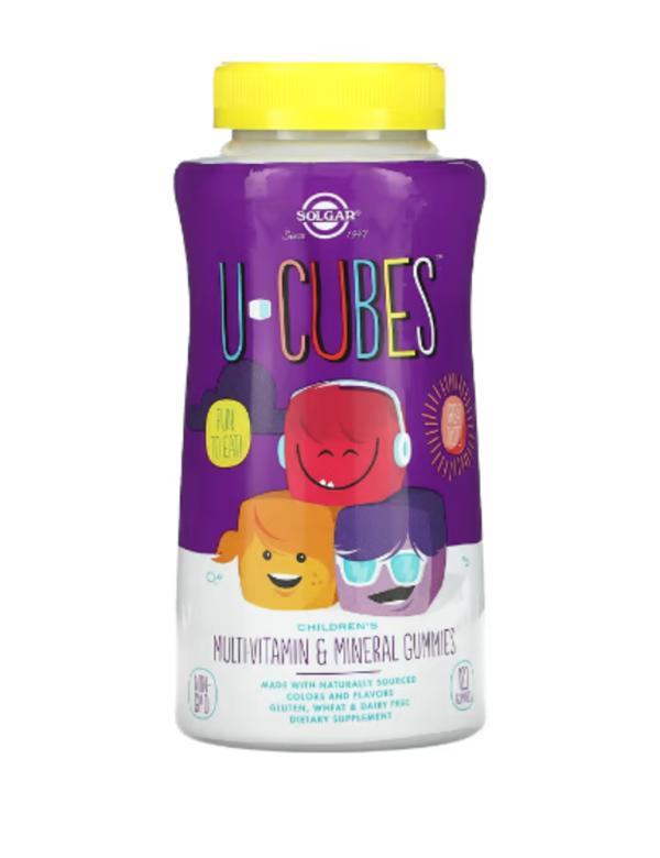 Solgar, U-Cubes, Children's Multi-Vitamin & Mineral Gummies, Cherry & Orange, 120 Gummies