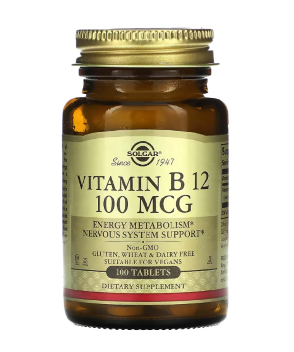 Solgar, Vitamin B12, 100 mcg, 100 Tablets