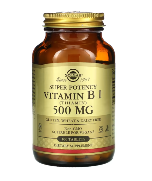 Solgar, Vitamin B1, 500 mg, 100 Tablets