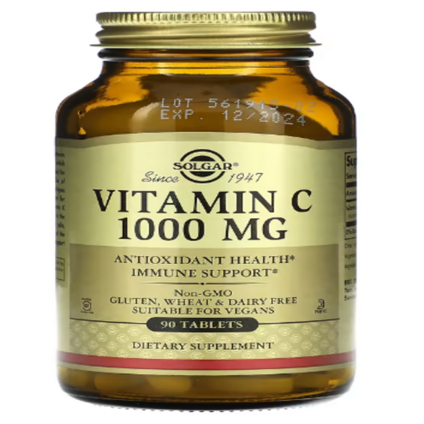Solgar, Vitamin C, 1,000 mg, 90 Tablets