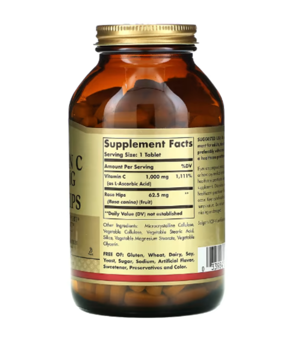Solgar, Vitamin C with Rose Hips, 1,000 mg, 250 Tablets