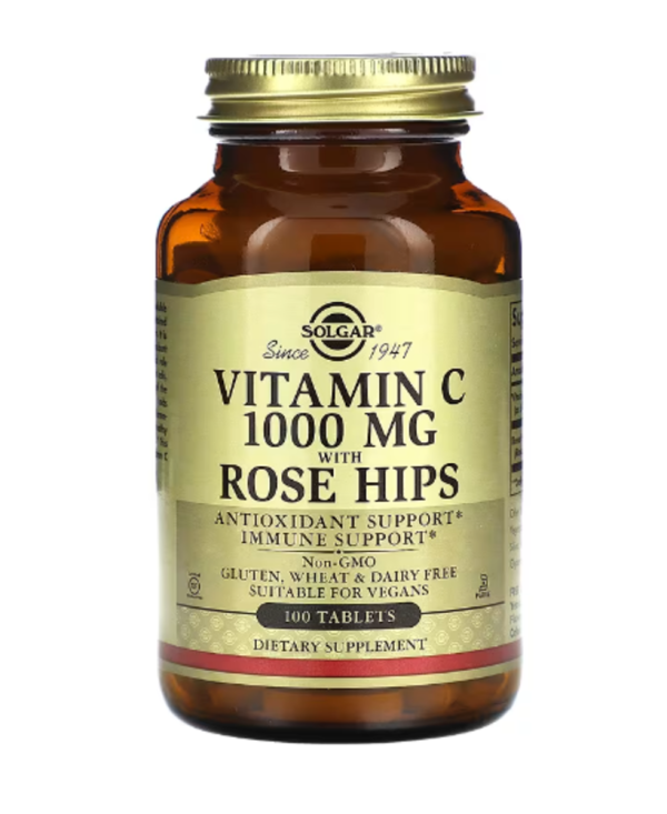 Solgar, Vitamin C With Rose Hips, 100 Tablets
