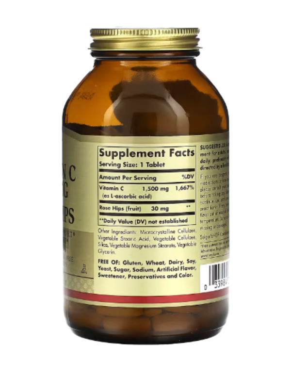 Solgar, Vitamin C with Rose Hips, 180 Tablets