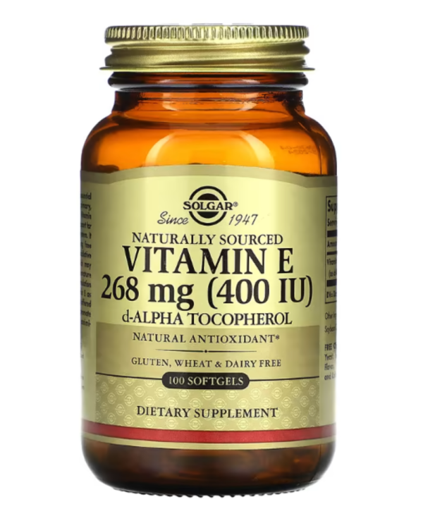 Solgar, Vitamin E, Naturally Sourced, 268 mg (400 IU), 100 Softgels
