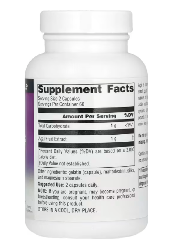 Source Naturals, Acai Extract, 500 mg, 120 Capsules (250 mg per Capsule)