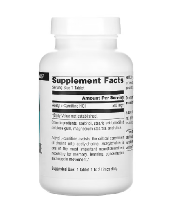Source Naturals, Acetyl L-Carnitine, 500 mg, 120 Tablets
